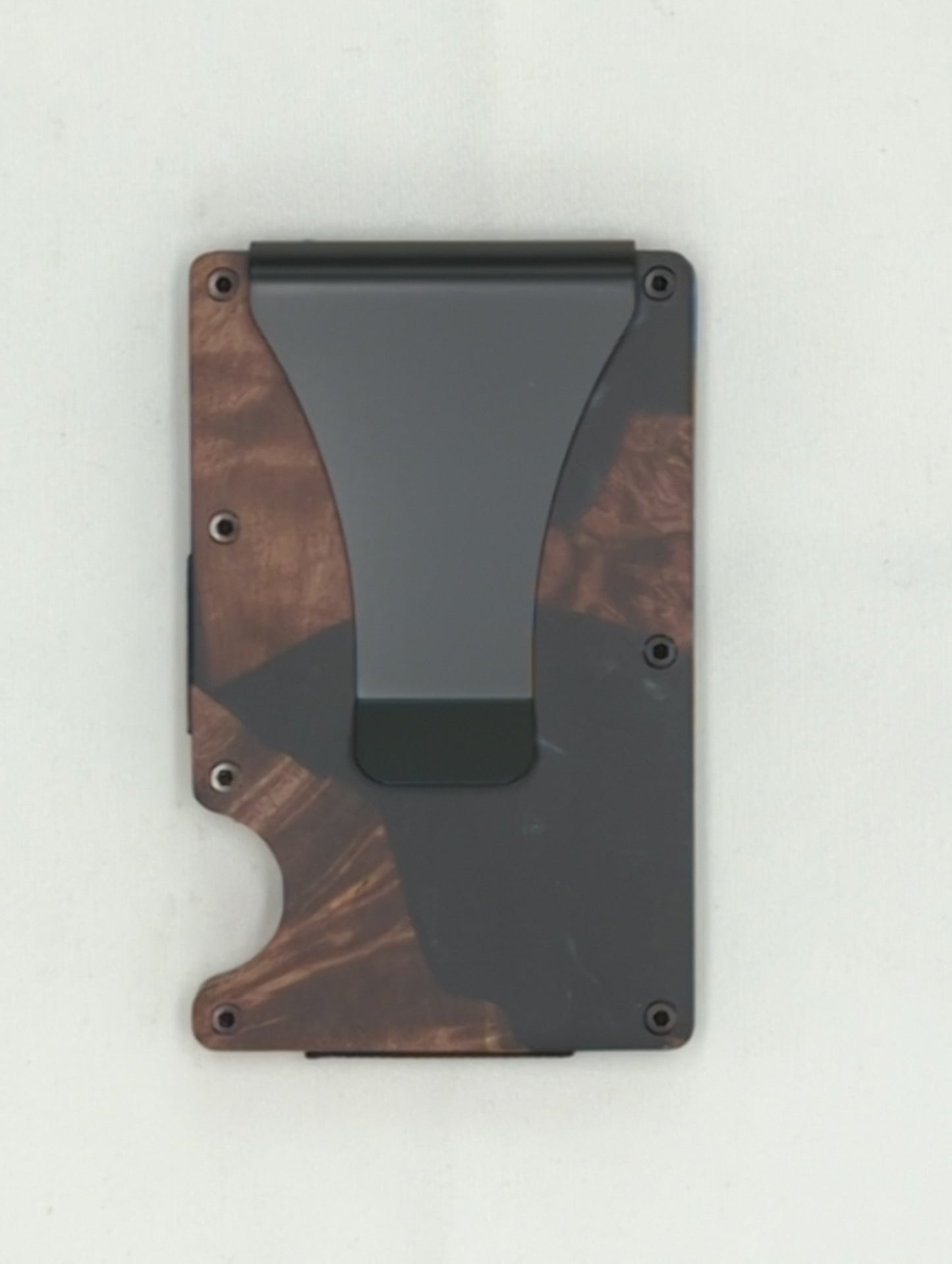 Wood & Black Resin Wallet