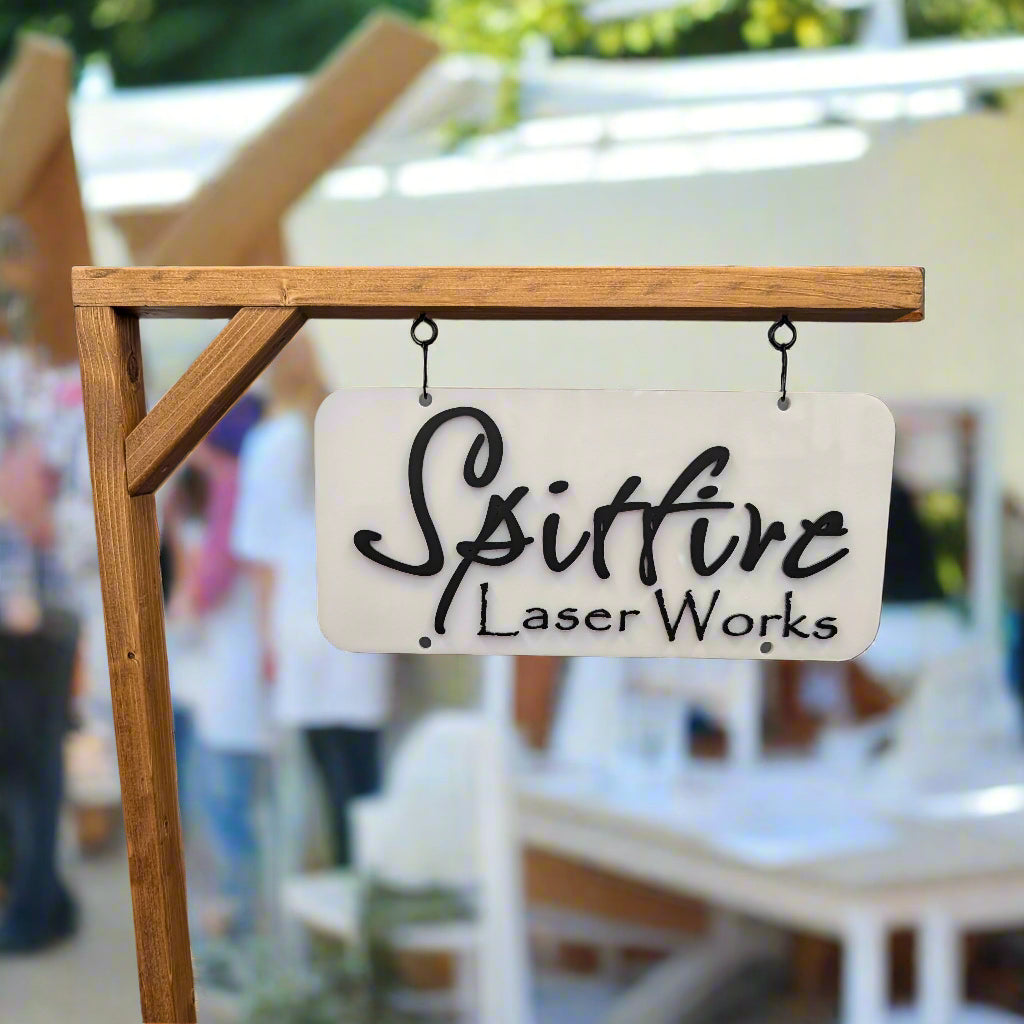 The Ultimate Market Sign: Fully Customizable Hanging Shop Sign with Magnetic Tent Mount