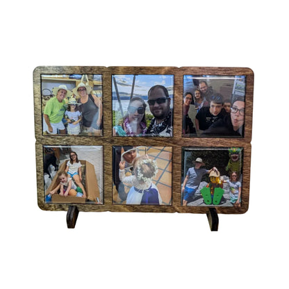 Wood Photo Magnet Frame - Six magnets