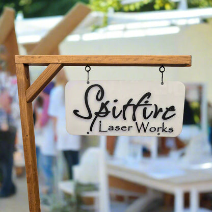 The Ultimate Market Sign: Fully Customizable Hanging Shop Sign with Magnetic Tent Mount