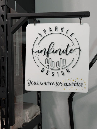 The Ultimate Market Sign: Fully Customizable Hanging Shop Sign with Magnetic Tent Mount