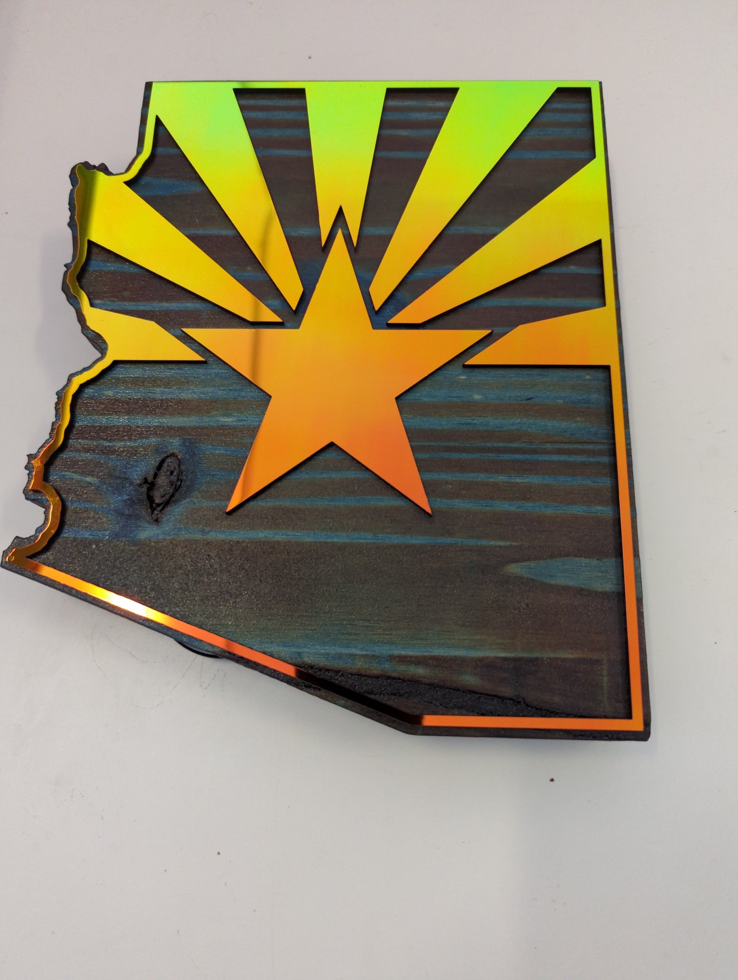 Arizona State Flag Acrylic & wood wall decor