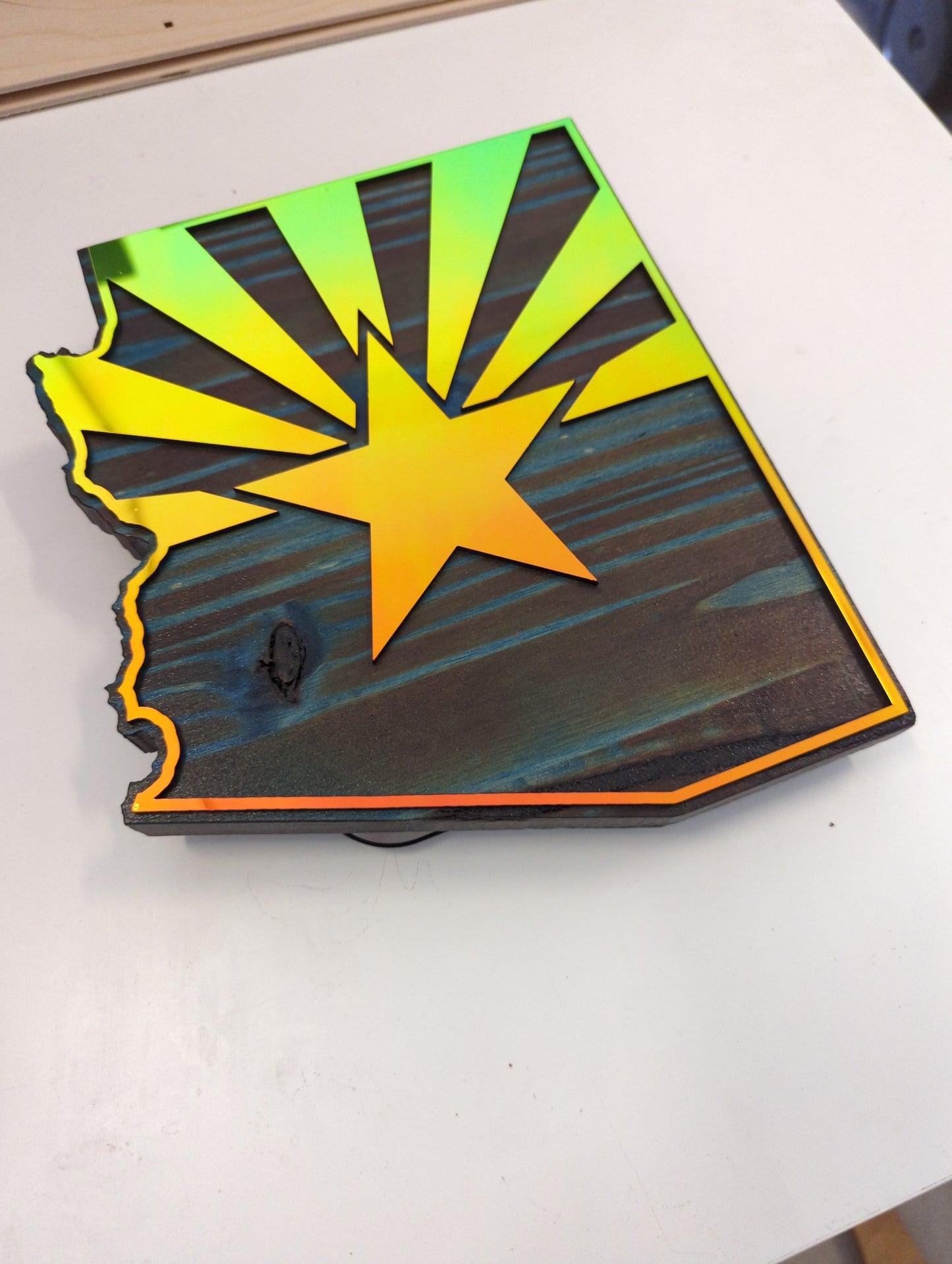 Arizona State Flag Acrylic & wood wall decor