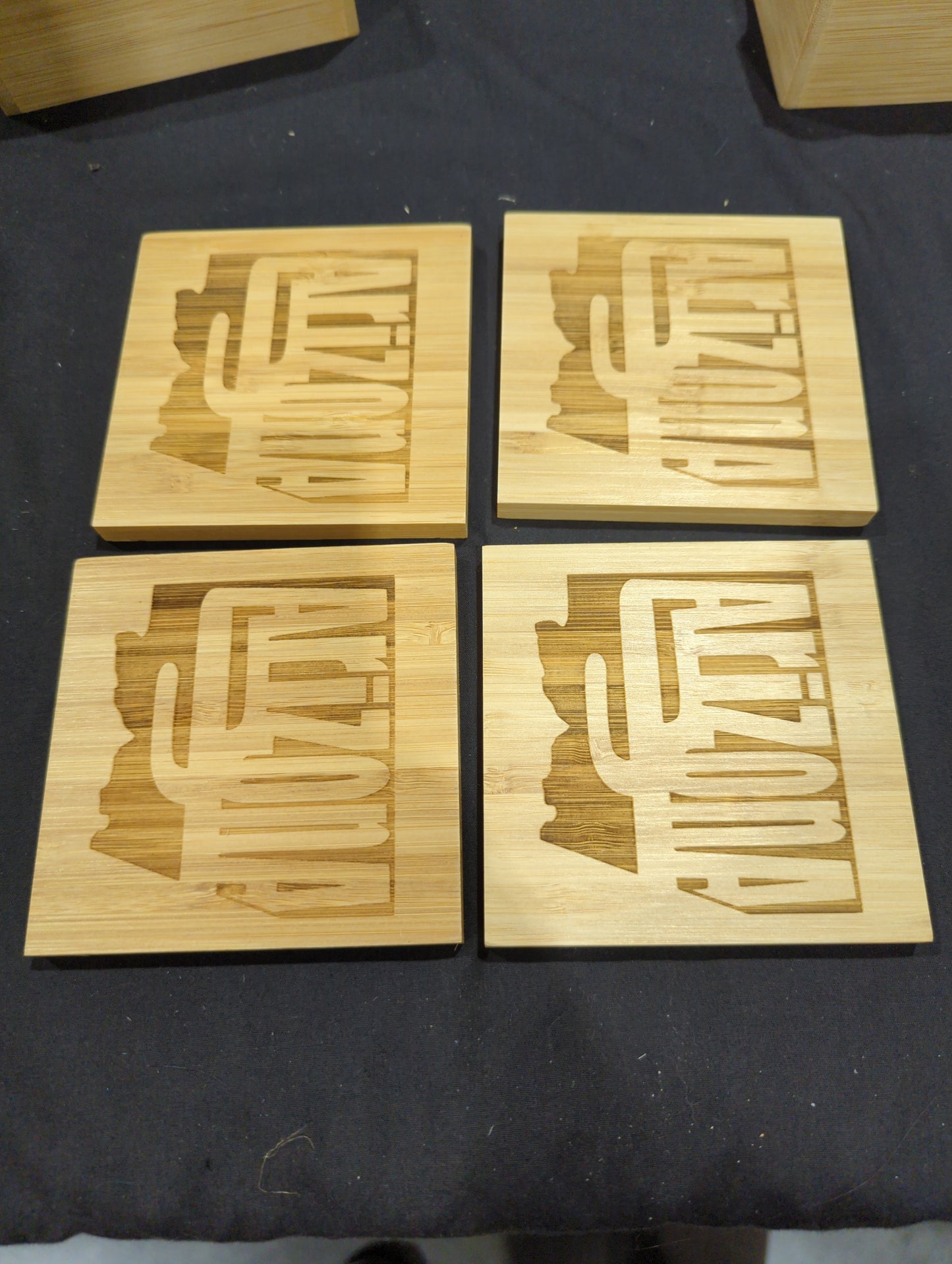 Bamboo Coaster Set (4PK) w/ holder